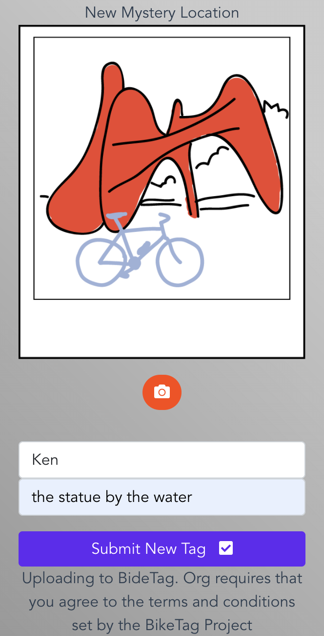 how to submite a biketag